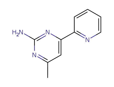 Molecular Structure of 91818-70-1 (4-METHYL-6-PYRIDIN-2-YLPYRIMIDIN-2-AMINE)