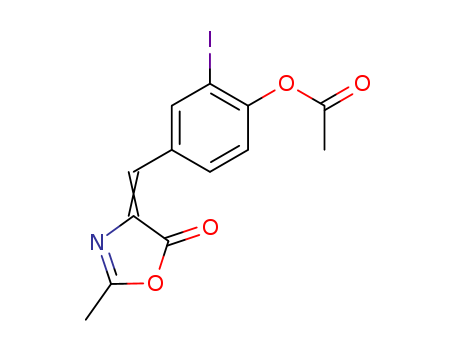 4-(4-ACETOXY-3-IODOBENZAL)-2-METHYL-5-OXAZOLONE