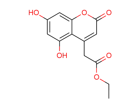 Molecular Structure of 91903-73-0 (ethyl (5,7-dihydroxy-2-oxo-2H-chromen-4-yl)acetate)
