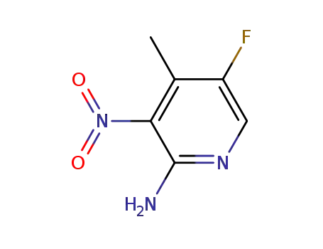 Molecular Structure of 917918-86-6 (2-AMINO-5-FLUORO-3-NITRO-4-PICOLINE)