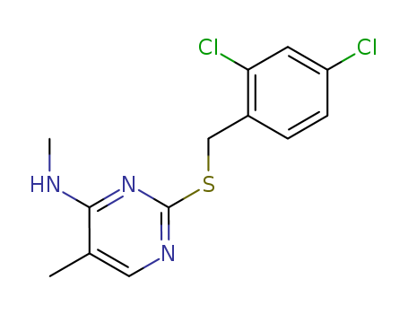 2-[(2,4-dichlorophenyl)methylsulfanyl]-N,5-dimethyl-pyrimidin-4-amine cas  91762-99-1