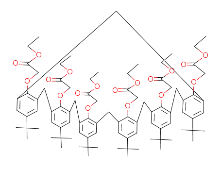 Molecular Structure of 92003-62-8 (4-TERT-BUTYLCALIX(6)ARENE-HEXAACETIC ACID HEXAETHYL ESTER)