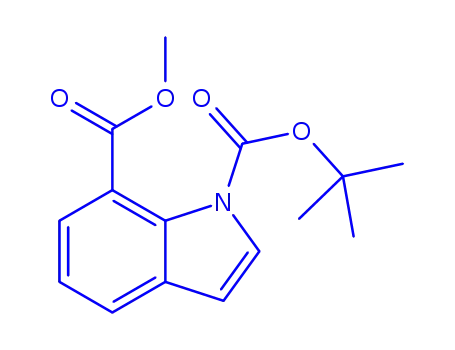 Molecular Structure of 917562-23-3 (1-tert-Butyl 7-methyl 1H-indole-1,7-dicarboxylate)