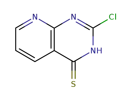 Molecular Structure of 91996-76-8 (2-CHLOROPYRIDO[2,3-D]PYRIMIDINE-4(1H)-THIONE)