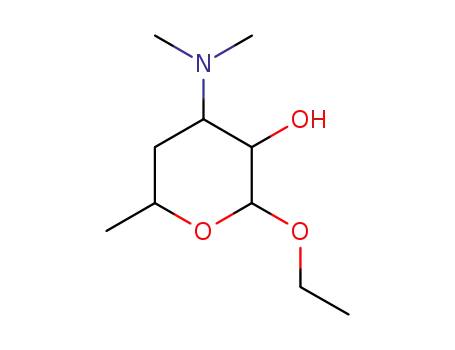 Pyran-3-ol, 4-(dimethylamino)-2-ethoxytetrahydro-6-methyl- (7CI)