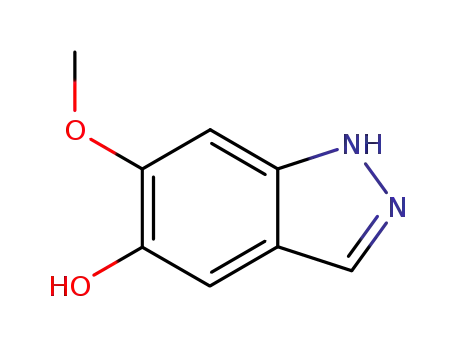 Molecular Structure of 92224-23-2 (5-Hydroxy-6-methoxy (1H)indazole)