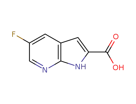 Molecular Structure of 920978-94-5 (5-fluoro-1H-pyrrolo[2,3-b]pyridine-2-carboxylic acid)