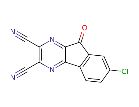 Molecular Structure of 924296-39-9 (7-Chloro-9-oxo-9H-indeno[1,2-b]pyrazine-2,3-dicarbonitrile)