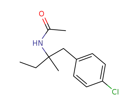Molecular Structure of 92105-24-3 (N-[1-(4-chlorophenyl)-2-methylbutan-2-yl]acetamide)