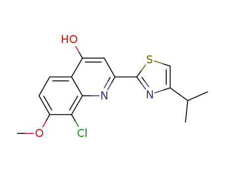 8-Chloro-7-methoxy-2-[4-(1-methylethyl)-2-thiazolyl]-4-quinolinol