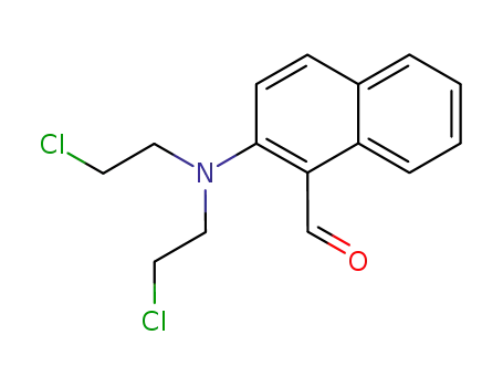 Molecular Structure of 92553-57-6 (2-[bis(2-chloroethyl)amino]naphthalene-1-carbaldehyde)