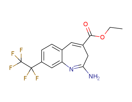 3H-1-Benzazepine-4-carboxylicacid, 2-amino-8-(1,1,2,2,2-pentafluoroethyl)-, ethyl ester