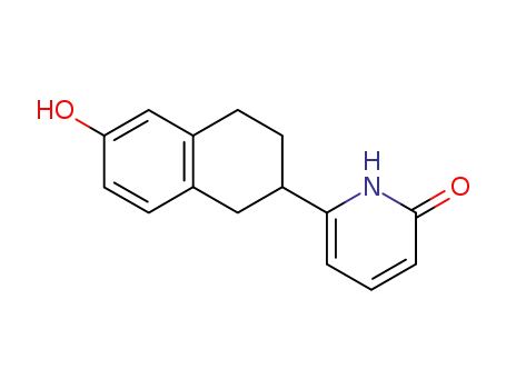 Molecular Structure of 92850-90-3 (6-(6-hydroxy-1,2,3,4-tetrahydronaphthalen-2-yl)pyridin-2(1H)-one)