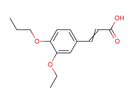 Molecular Structure of 92864-99-8 (3-(3-ETHOXY-4-PROPOXY-PHENYL)-ACRYLIC ACID)