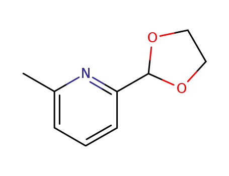 Molecular Structure of 92765-75-8 (2-(1,3-DIOXOLAN-2-YL)-6-METHYLPYRIDINE)