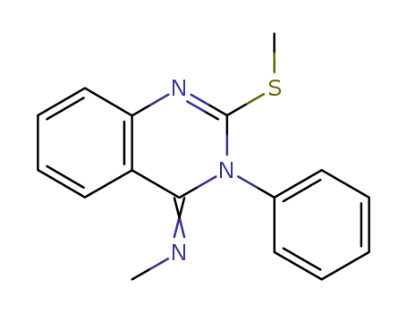 92969-09-0,N-[(4E)-2-(methylsulfanyl)-3-phenylquinazolin-4(3H)-ylidene]methanamine,