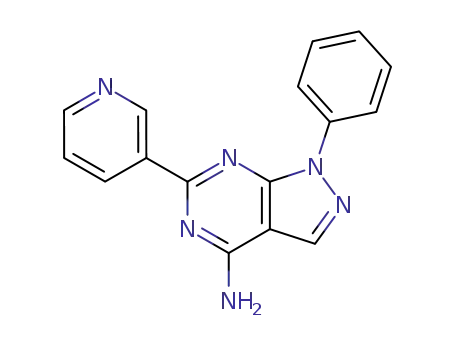 Molecular Structure of 92964-43-7 (9-phenyl-3-pyridin-3-yl-2,4,8,9-tetrazabicyclo[4.3.0]nona-1,3,5,7-tetr aen-5-amine)