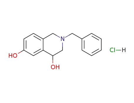 Molecular Structure of 79677-15-9 (1,2,3,4-Tetrahydro-2-(phenylmethyl)-4,6-isoquinolinediol hydrochloride)