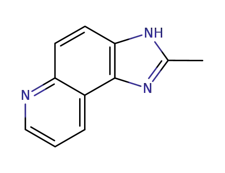Molecular Structure of 93201-85-5 (1H-Imidazo[4,5-f]quinoline,2-methyl-(9CI))