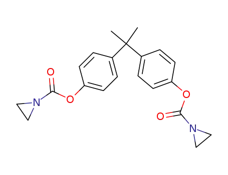 Molecular Structure of 908-82-7 ([4-[2-[4-(aziridine-1-carbonyloxy)phenyl]propan-2-yl]phenyl] aziridine -1-carboxylate)