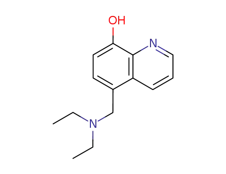 Molecular Structure of 22506-13-4 (5-[(DIETHYLAMINO)METHYL]QUINOLIN-8-OL)