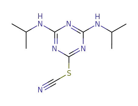 Molecular Structure of 30360-92-0 (4,6-bis(propan-2-ylamino)-1,3,5-triazin-2-yl thiocyanate)