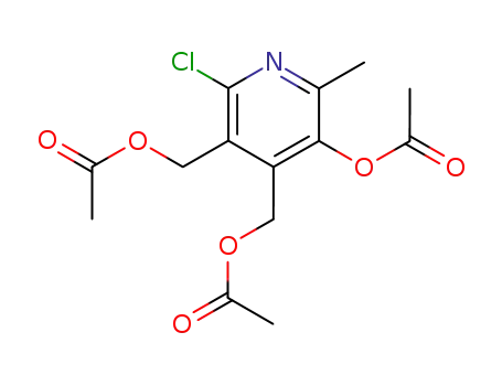 Molecular Structure of 93536-17-5 ([5-(acetyloxy)-2-chloro-6-methylpyridine-3,4-diyl]dimethanediyl diacetate)