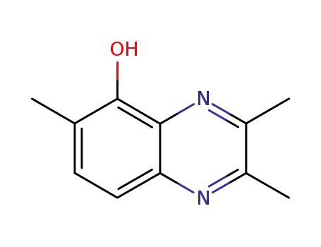 Molecular Structure of 205502-09-6 (5-Quinoxalinol,2,3,6-trimethyl-(9CI))