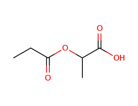 Molecular Structure of 30379-61-4 (2-propanoyloxypropanoic acid)
