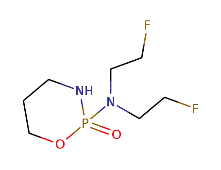 Molecular Structure of 5001-28-5 (N,N-BIS(2-FLUOROETHYL)TETRAHYDRO-2H-1,3,2-OXAZAPHOSPHORIN-2-AMINE2-OXIDE)