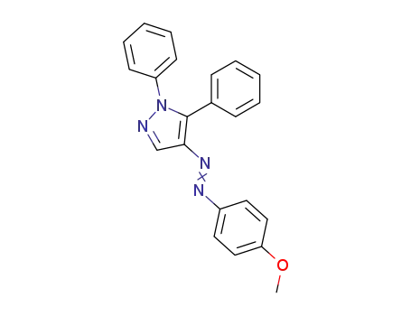 Molecular Structure of 40640-34-4 (4-[(E)-(4-methoxyphenyl)diazenyl]-1,5-diphenyl-1H-pyrazole)