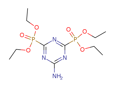 Phosphonic acid,(6-amino-1,3,5-triazine-2,4-diyl)bis-, tetraethyl ester (9CI) cas  4230-56-2