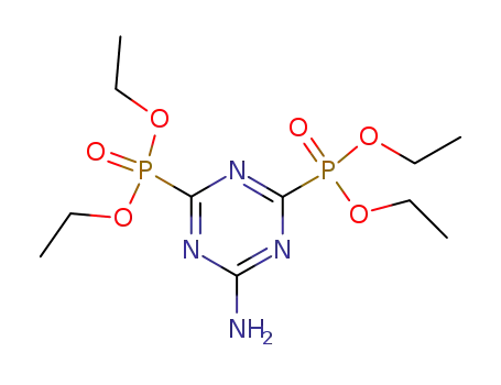 Molecular Structure of 4230-56-2 (tetraethyl (6-amino-1,3,5-triazine-2,4-diyl)bis(phosphonate))