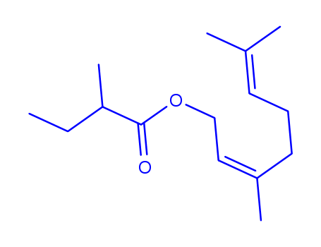 Butanoic acid,2-methyl-, (2E)-3,7-dimethyl-2,6-octadien-1-yl ester