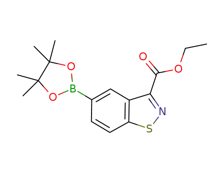 Molecular Structure of 936923-42-1 (3-ETHOXYCARBONYL-1,2-BENZISOTHIAZOLE-5-BORONIC ACID PINACOL ESTER)