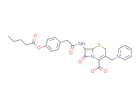 Pyridinium,1-[[2-carboxy-8-oxo-7-[[2-[4-[(1-oxopentyl)oxy]phenyl]acetyl]amino]-5-thia-1-azabicyclo[4.2.0]oct-2-en-3-yl]methyl]-,inner salt