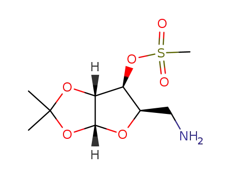 5-amino-<i>O</i><sup>1</sup>,<i>O</i><sup>2</sup>-isopropylidene-<i>O</i><sup>3</sup>-methanesulfonyl-5-deoxy-α-D-xylofuranose