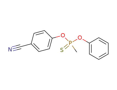 Molecular Structure of 5954-90-5 (Methylphosphonothioic acid O-(4-cyanophenyl)O-phenyl ester)