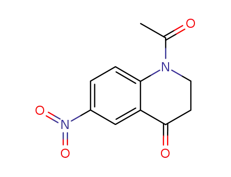 Molecular Structure of 57445-27-9 (1-ACETYL-2,3-DIHYDRO-6-NITRO-4(1H)-QUINOLINONE)