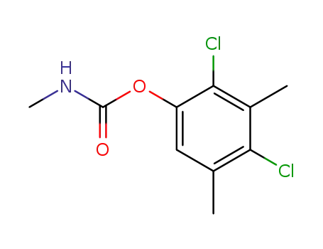 Molecular Structure of 670-38-2 (CARBAMICACID,METHYL-,2,4-DICHLORO-3,5-XYLYLESTER)