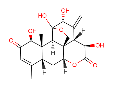 Picrasa-3,13(21)-diene-2,16-dione,11,20-epoxy-1,11,12,15-tetrahydroxy-, (1b,11b,12a,15b)- (9CI) cas  53683-72-0