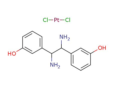 93856-31-6,dichloro(1,2-bis(3-hydroxyphenyl)ethylenediamine)platinum II,Platinum,dichloro[3,3'-(1,2-diamino-1,2-ethanediyl)bis[phenol]-N,N']-, (SP-4-2)-;Phenol, 3,3'-(1,2-diamino-1,2-ethanediyl)bis-, platinum complex