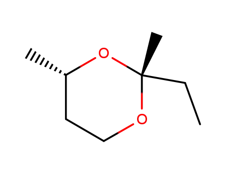 Molecular Structure of 28619-90-1 (1,3-Dioxane, 2-ethyl-2,4-dimethyl-, trans-)