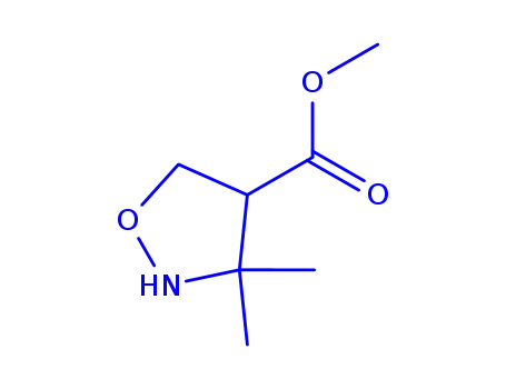 Molecular Structure of 93938-82-0 (4-Isoxazolidinecarboxylicacid,3,3-dimethyl-,methylester(9CI))