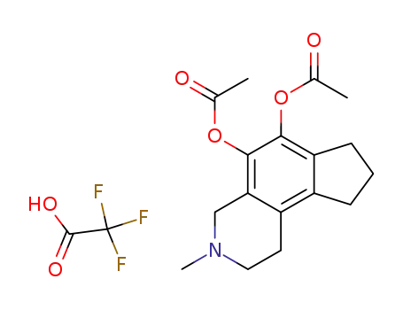 Molecular Structure of 57638-92-3 (3-methyl-2,3,4,7,8,9-hexahydro-1H-cyclopenta[f]isoquinoline-5,6-diyl diacetate trifluoroacetate)