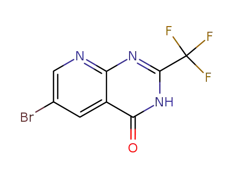 Molecular Structure of 52833-43-9 (6-bromo-2-(trifluoromethyl)pyrido[2,3-d]pyrimidin-4(3H)-one)