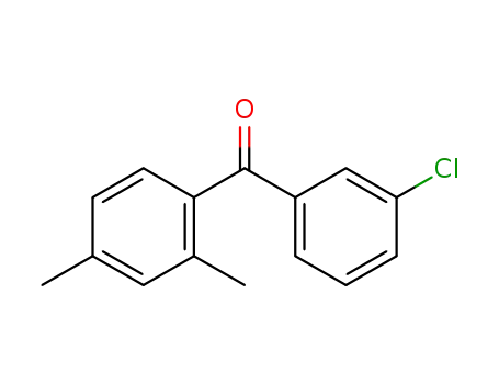 Molecular Structure of 57800-68-7 ((3-chlorophenyl)(2,4-dimethylphenyl)methanone)