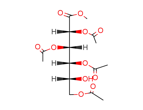Molecular Structure of 6067-21-6 (D-Gluconic acid, methylester, 2,3,4,6-tetraacetate)