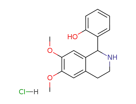 Molecular Structure of 88307-68-0 (1-(2-HYDROXYPHENYL)-6,7-DIMETHOXY-1,2,3,4-TETRAHYDROISOQUINOLINE HYDROCHLORIDE)