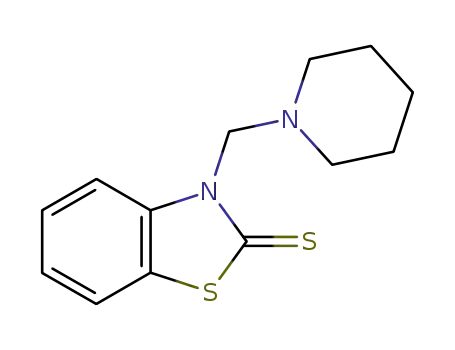 Molecular Structure of 6957-11-5 (3-(Piperidinomethyl)benzothiazole-2(3H)-thione)